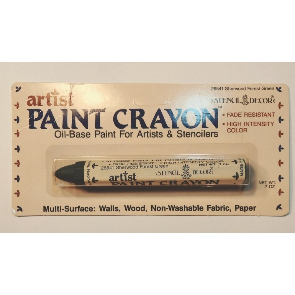 Artist Paint Crayon Forest Green Stenciler Art 26541